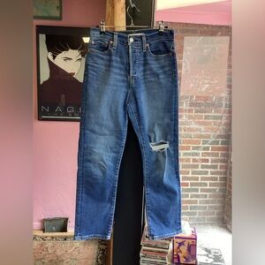Vintage Levi's Distressed Straight Leg Jeans
